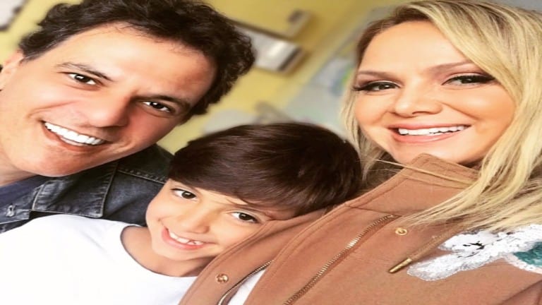 João Marcello Bôscoli, o filho Arthur e a ex Eliana