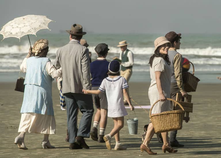 Família Lemos na praia de Santos