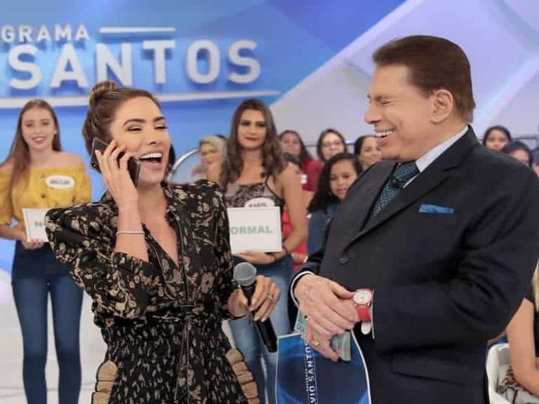 Sílvio Santos e Patrícia Abravanel