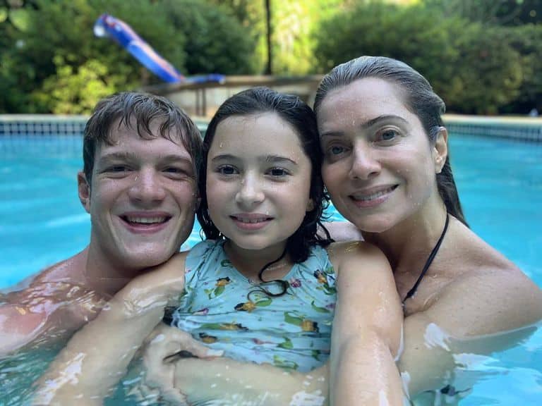 Letícia Spiller com os filhos Pedro e Stella