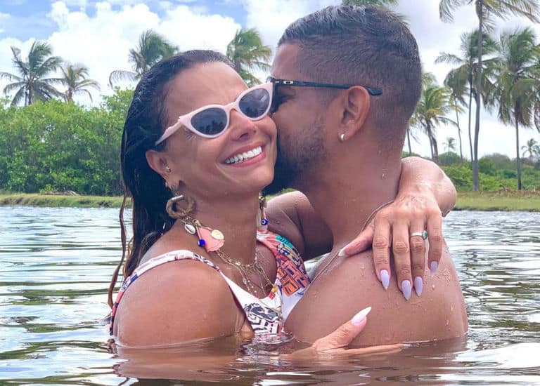 Viviane Araújo e o namorado, Guilherme Militão