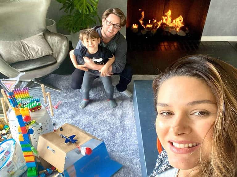 Fernanda Machado e a familia, nos EUA