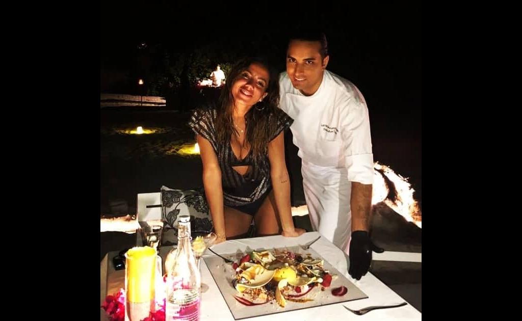 Anitta e o chef Leonardi Varin