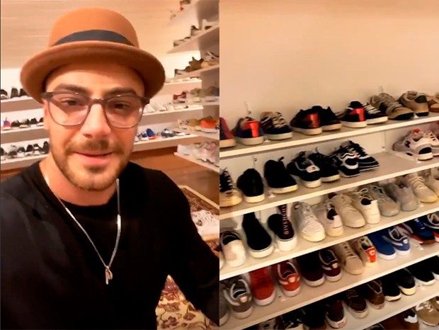 Felipe Titto mostra coleção de sapatos