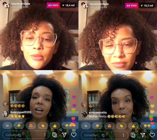 Vencedora do Big Brother Brasil 20, Thelma Assis, analisa vitória no reality e fala sobre representatividade em live com Taís Araújo