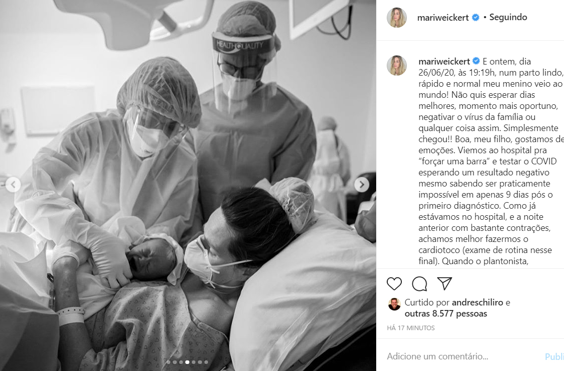 Nascimento do segundo filho de Mariana Weickert