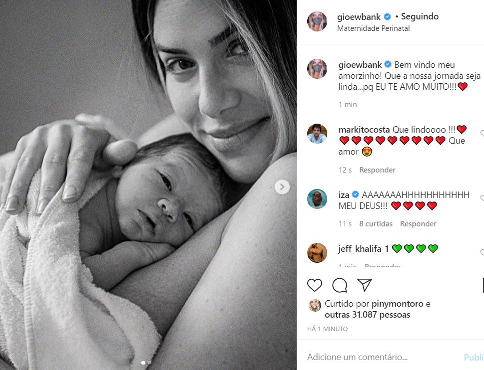 Giovanna Ewbank e Bruno Gagliasso apresentam o filho