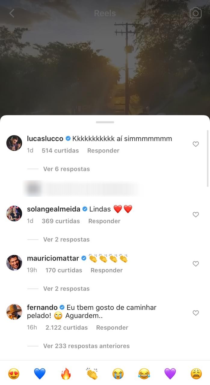 Fernando deixa comentário em vídeo de Maiara