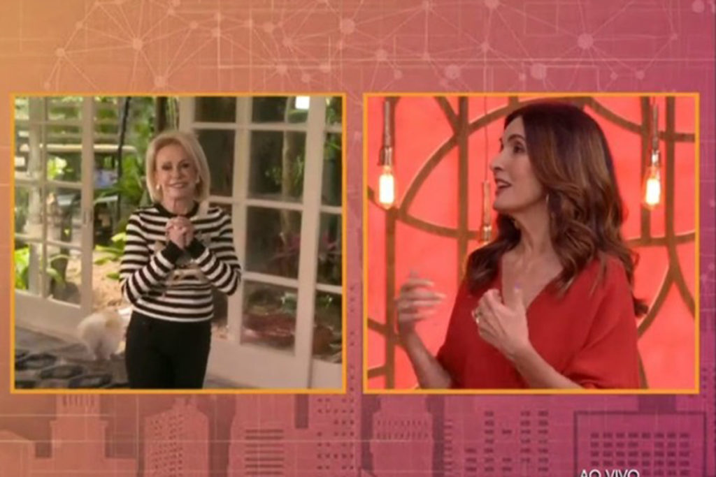 Ana Maria Braga e Fátima Bernardes no programa Encontro