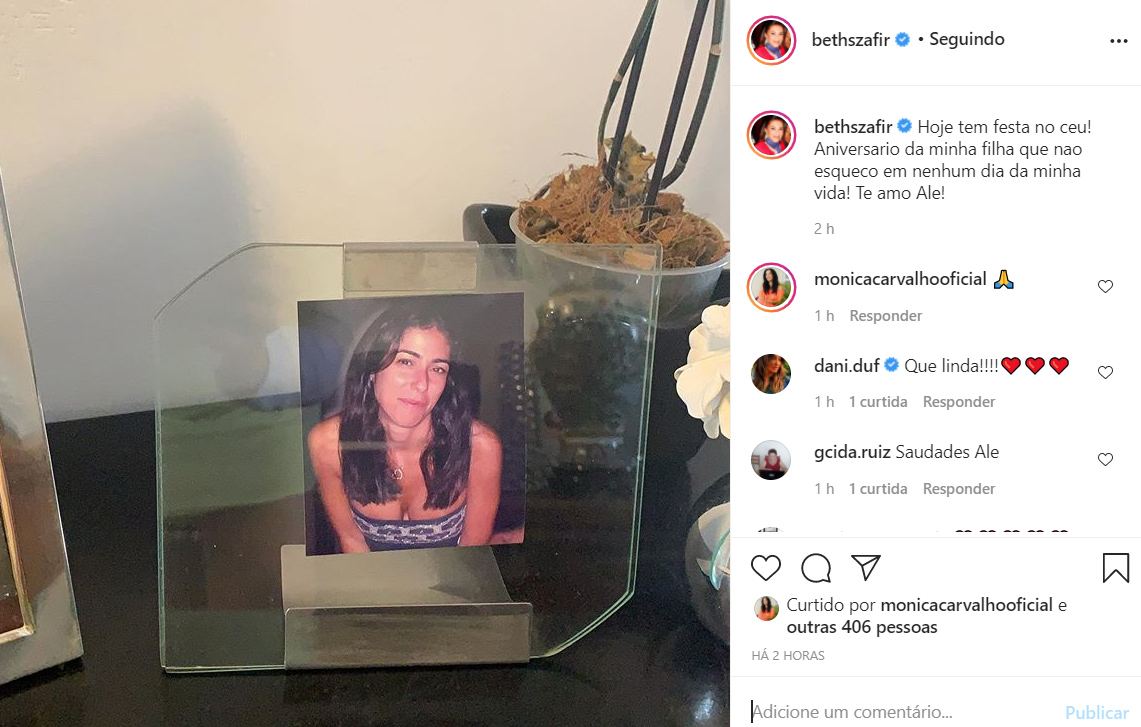 Beth Szafir fala sobre a filha, Alexandra