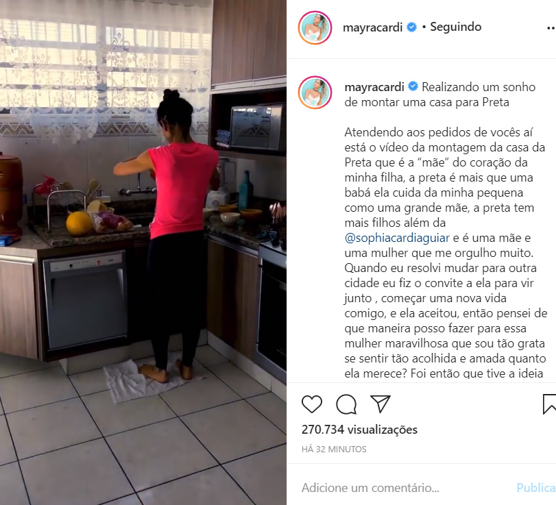 Mayra Cardi mostra a casa da babá de sua filha