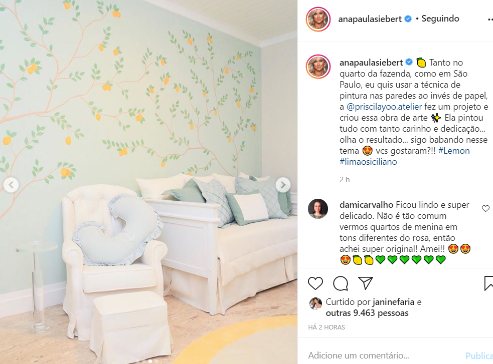 Ana Paula Siebert mostra o quarto da filha