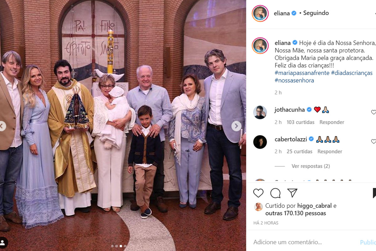 Batizado da Manuela, filha de Eliana e Adriano Ricco