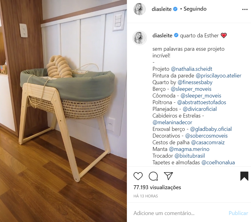 Quarto da filha de Carol Dias e Kaká