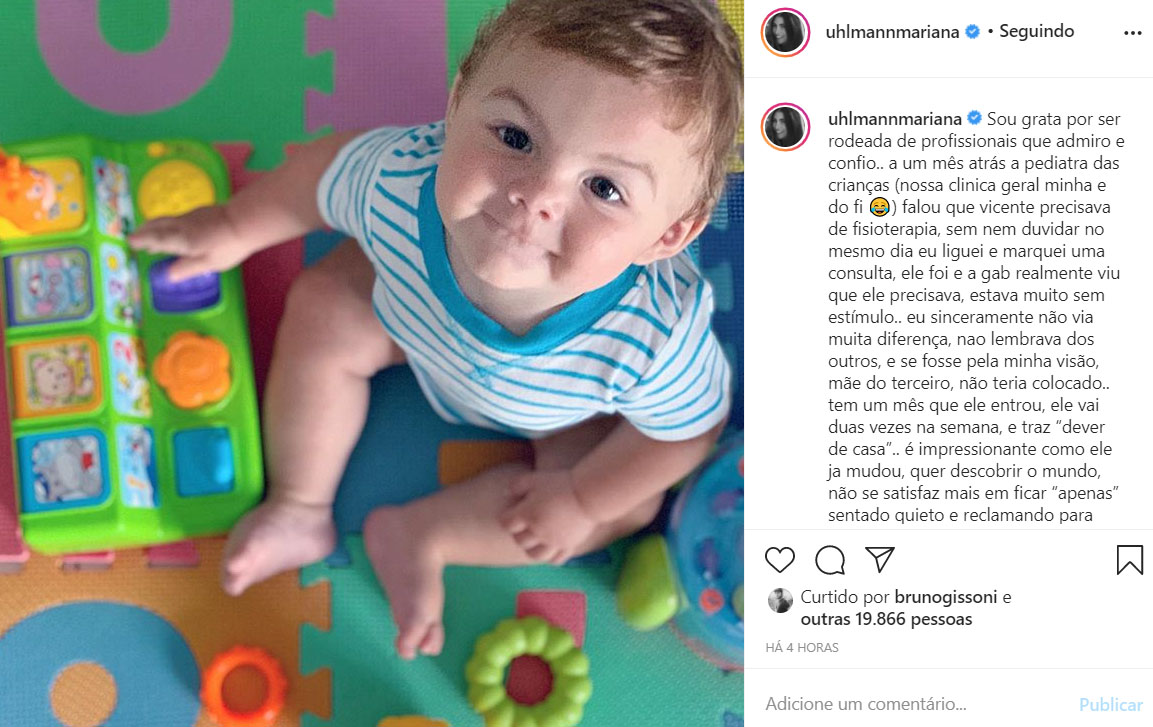 Vicente, filho de Mariana Uhlmann e Felipe Simas