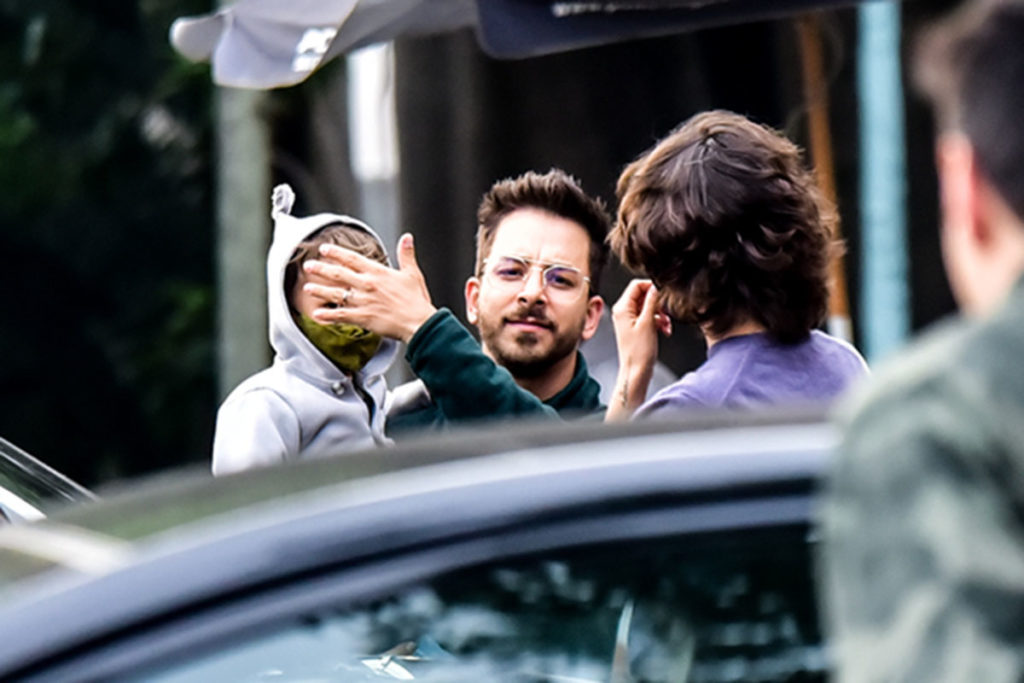 Junior Lima com a família, Otto e Monica Benini