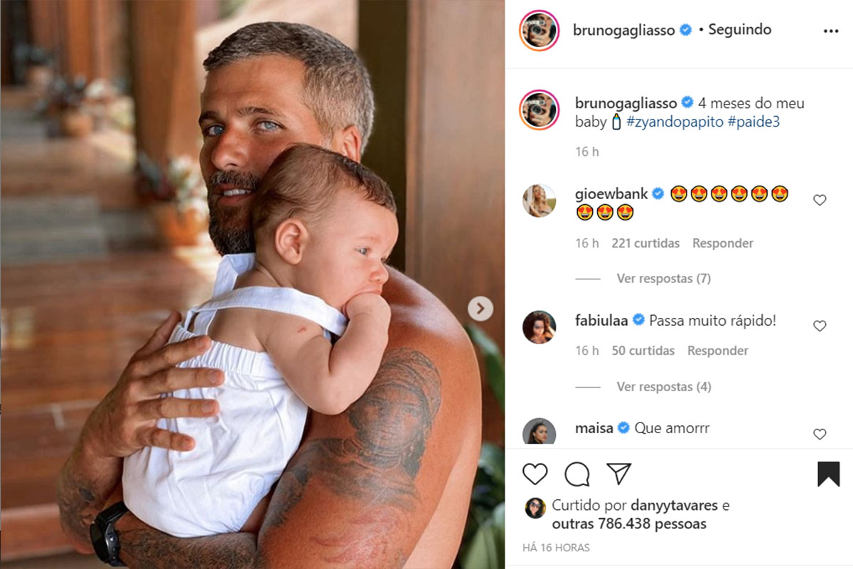 Giovanna Ewbank e Bruno Gagliasso surgem com Zyan