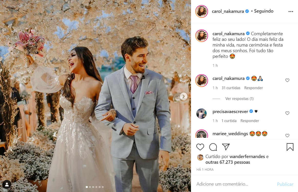 Carol Nakamura e Guilherme Leonel