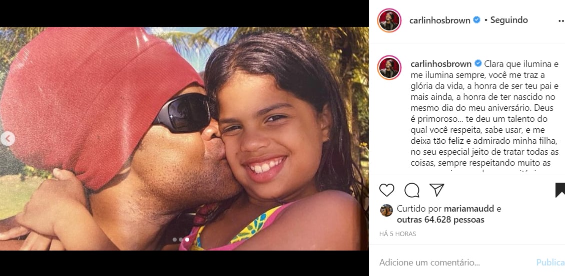 Carlinhos Brown e a filha Clara Buarque