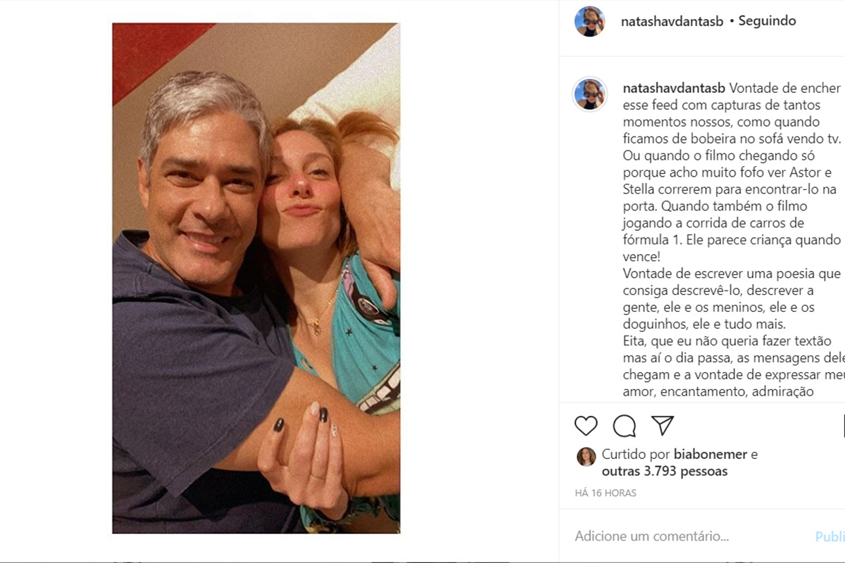 William Bonner e a esposa, Natasha Dantas