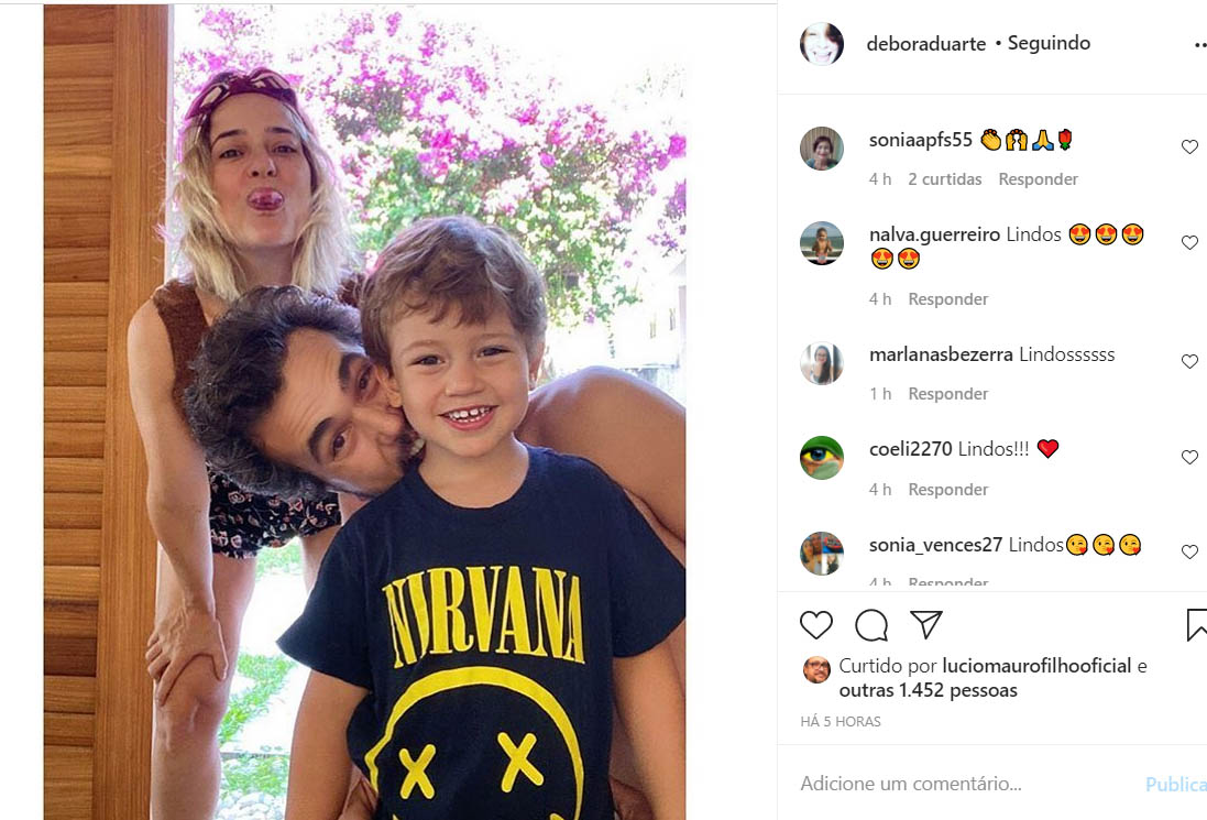 Paloma Duarte, Bruno Ferrari e o filho, Antonio