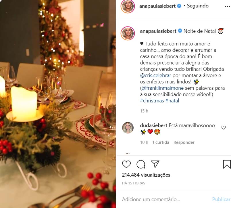 Ana Paula Siebert mostra decoração de Natal