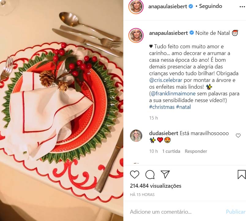 Ana Paula Siebert mostra decoração de Natal