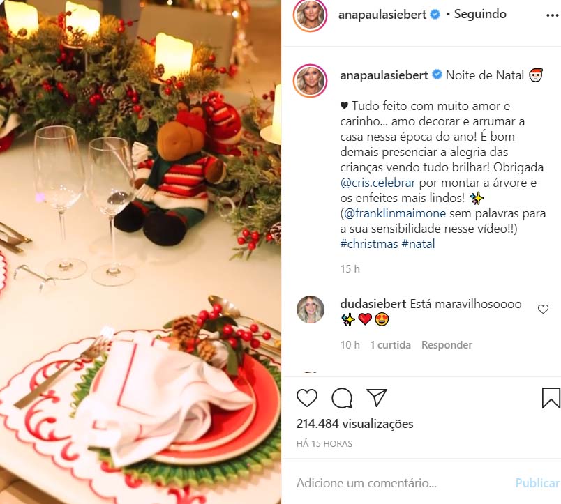 Ana Paula Siebert mostra decoração de Natal