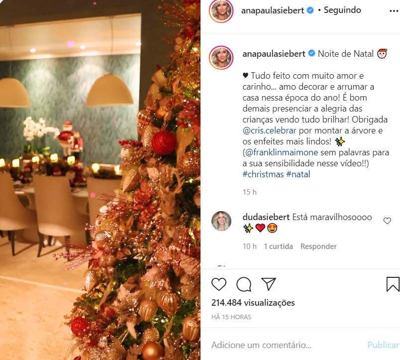 Ana Paula Siebert mostra decoração de Natal