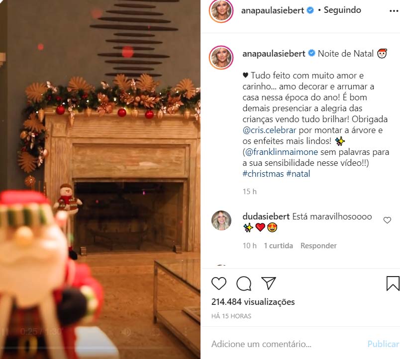 Ana Paula Siebert mostra decoração de Natal