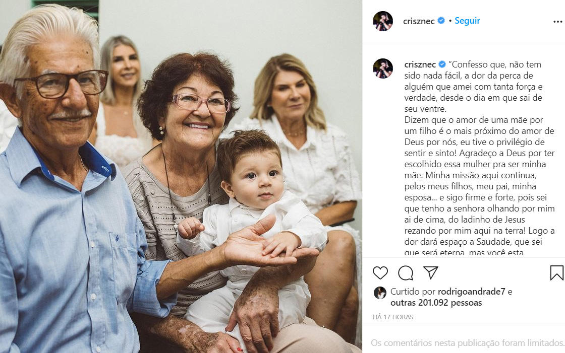 Cristiano faz homenagem para a mãe