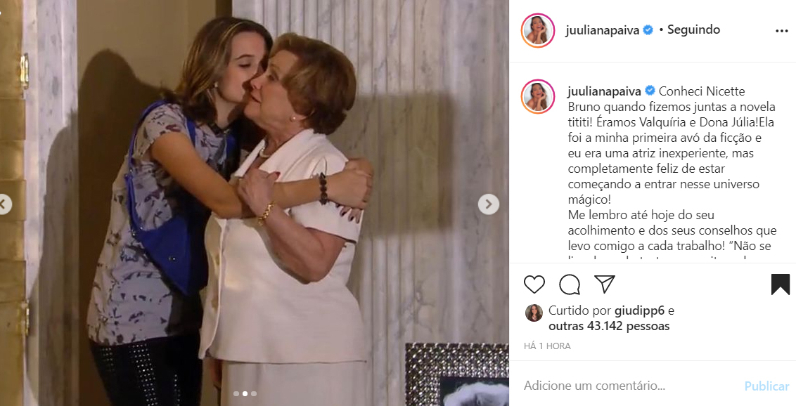 Juliana Paiva e Nicette Bruno na novela Tititi