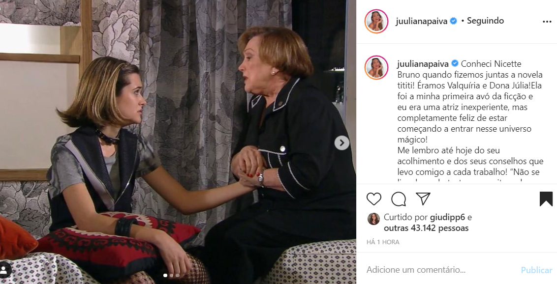 Juliana Paiva e Nicette Bruno na novela Tititi