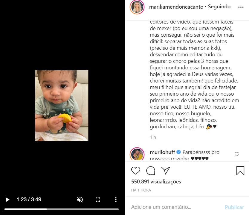 Marília Mendonça celebra o aniversário do filho