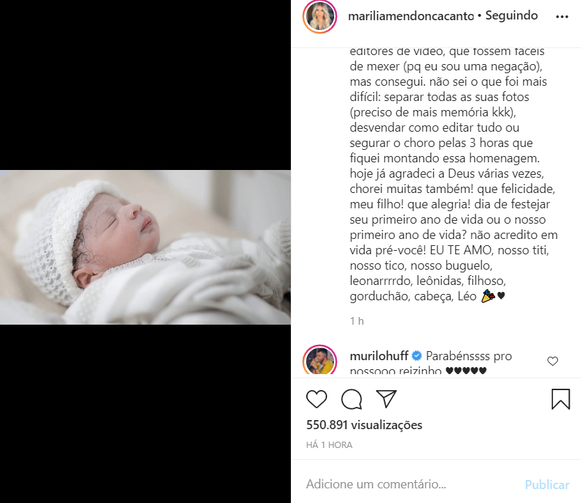 Marília Mendonça celebra o aniversário do filho