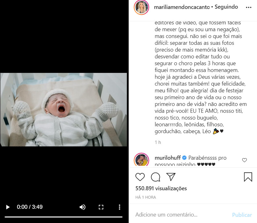 Marília Mendonça celebra o aniversário do filho