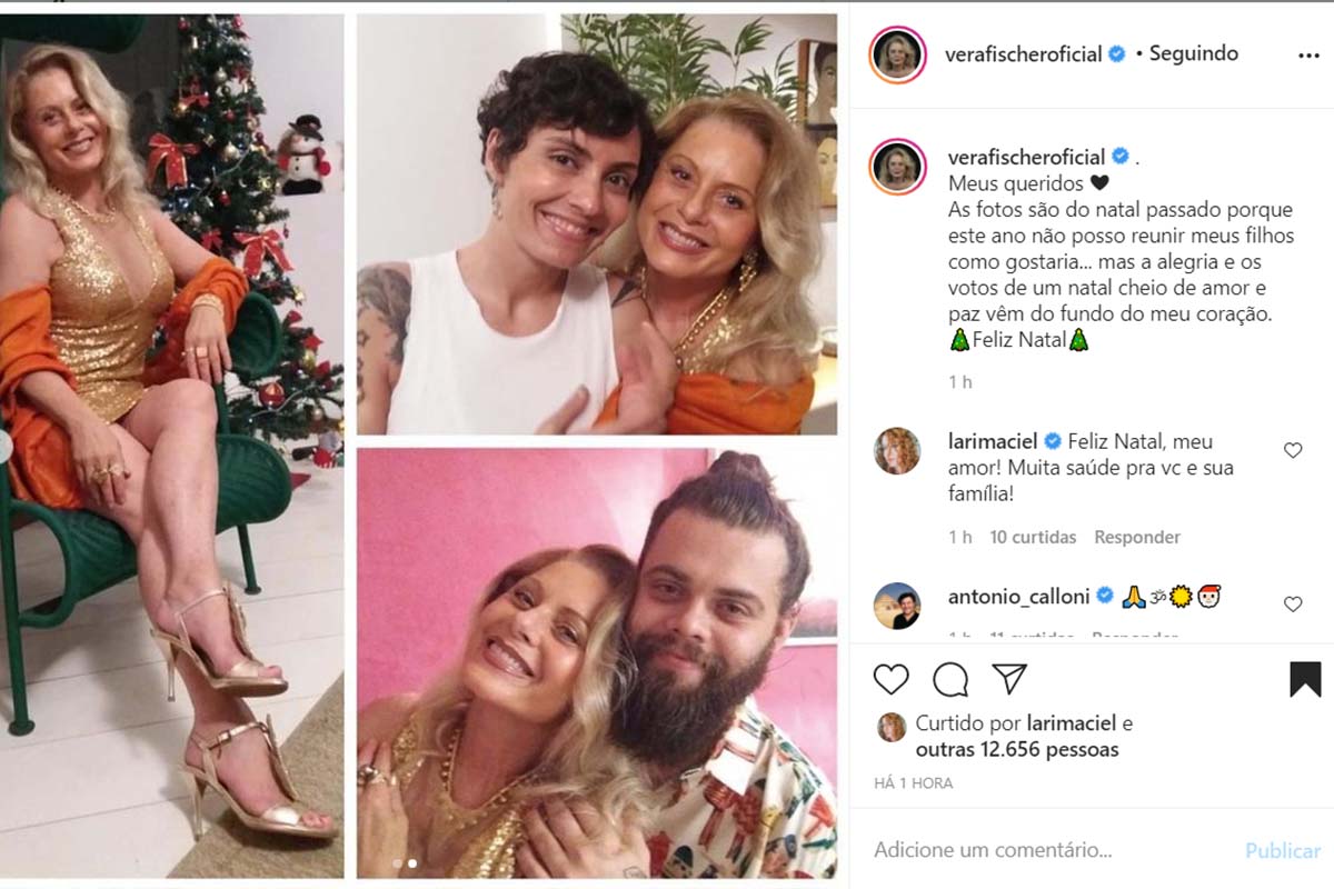 Vera Fischer e os filhos