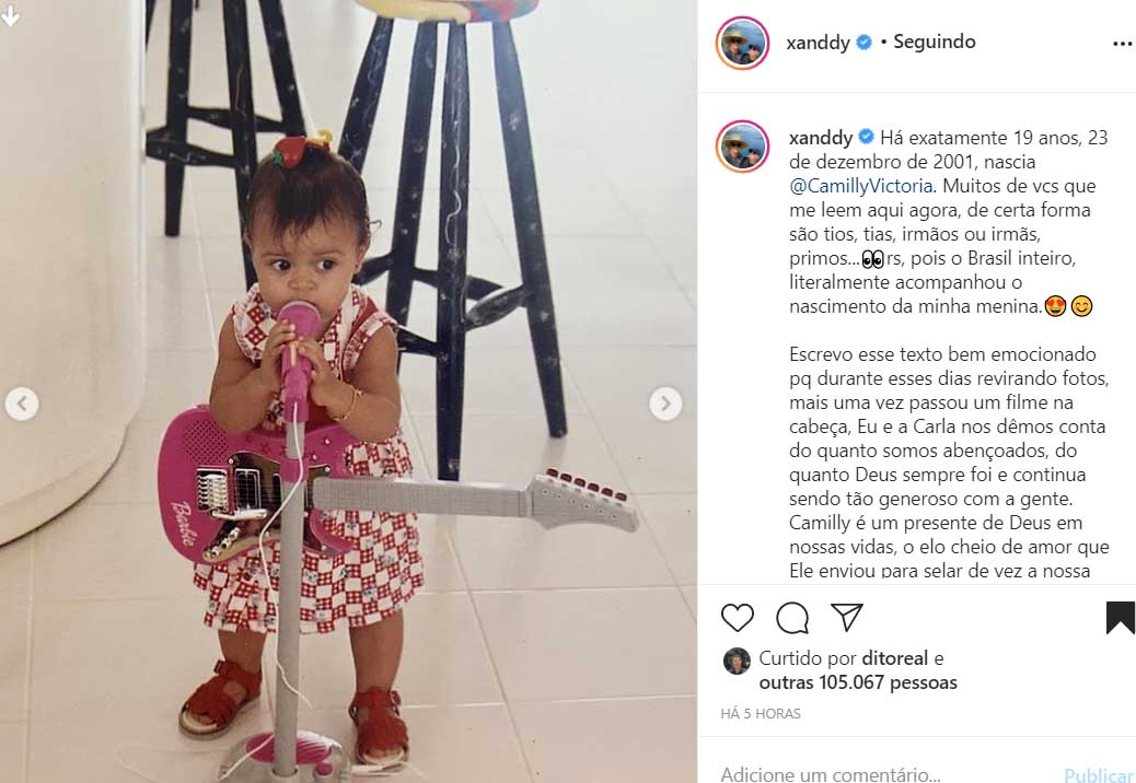 Xanddy comemora o aniversário da filha