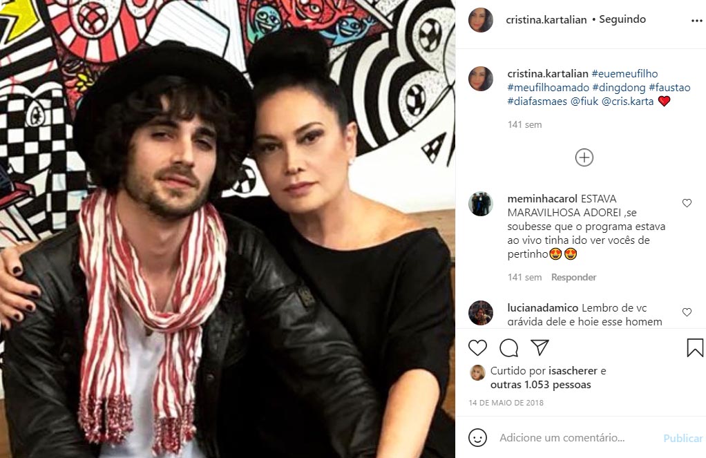 Cristina Kartalian e o filho, Fiuk