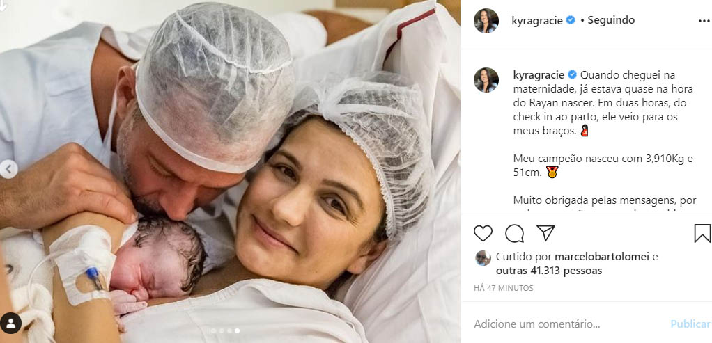 Kyra Gracie fala do trabalho de parto