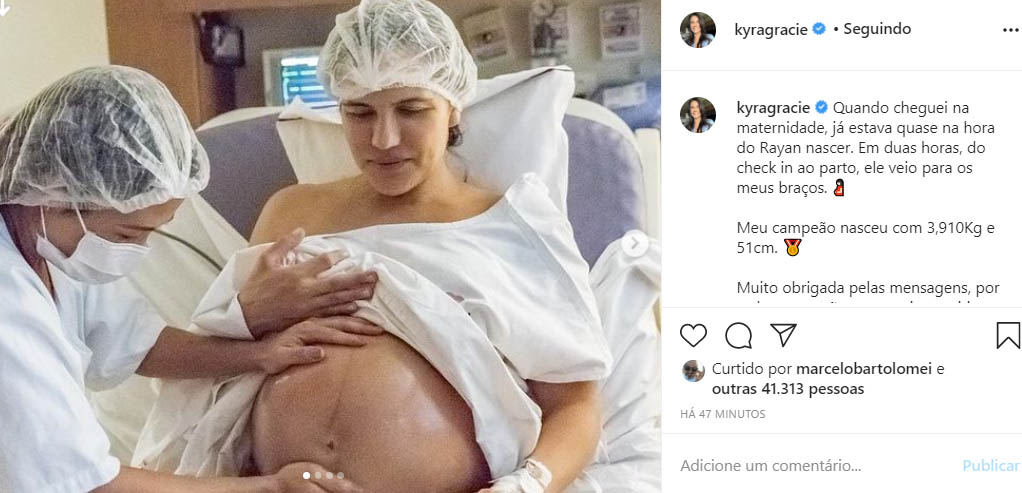 Kyra Gracie fala do trabalho de parto