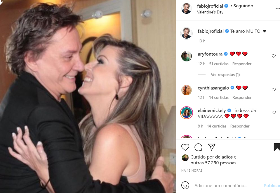 Fábio Jr e a esposa, Fernanda