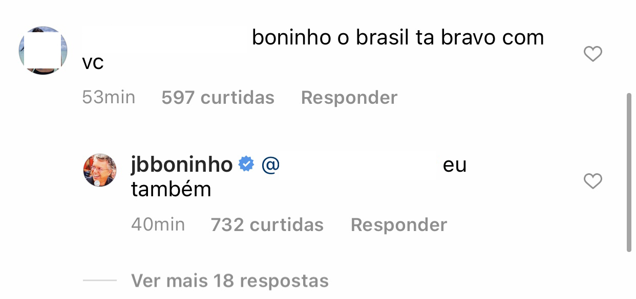 Boninho responde fãs