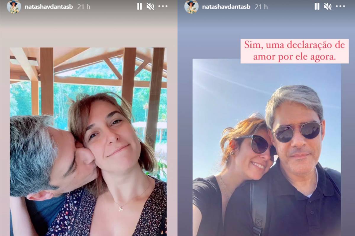 William Bonner e a esposa, Natasha Dantas