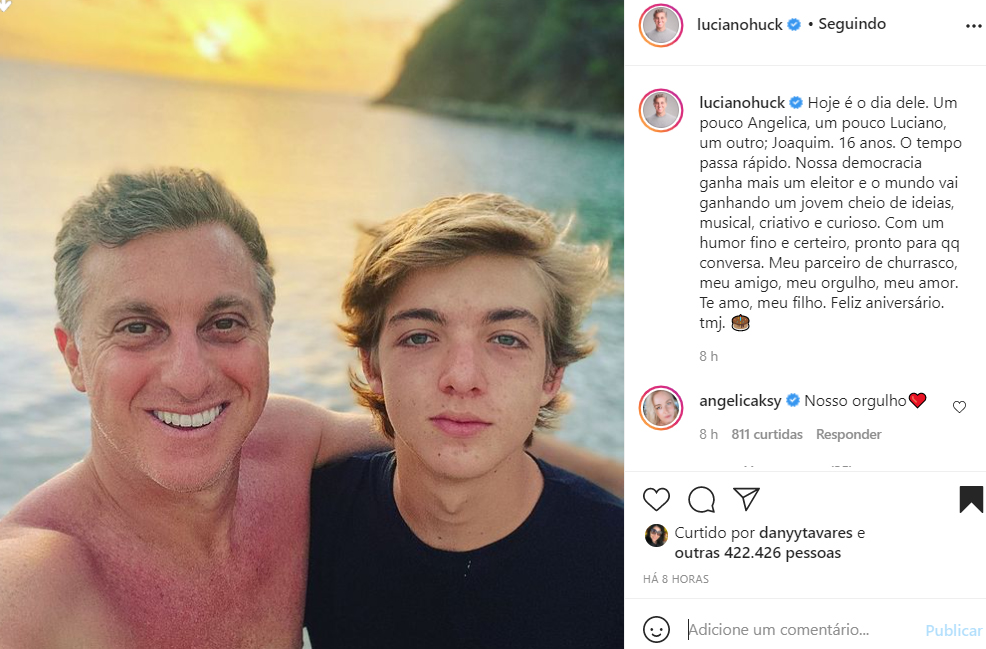 Joaquim, filho de Luciano Huck e Angélica