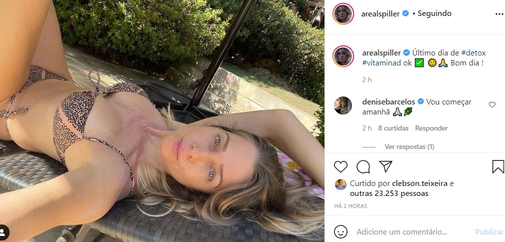 Leticia Spiller mostra foto de biquíni - Crédito: Reprodução / Instagram