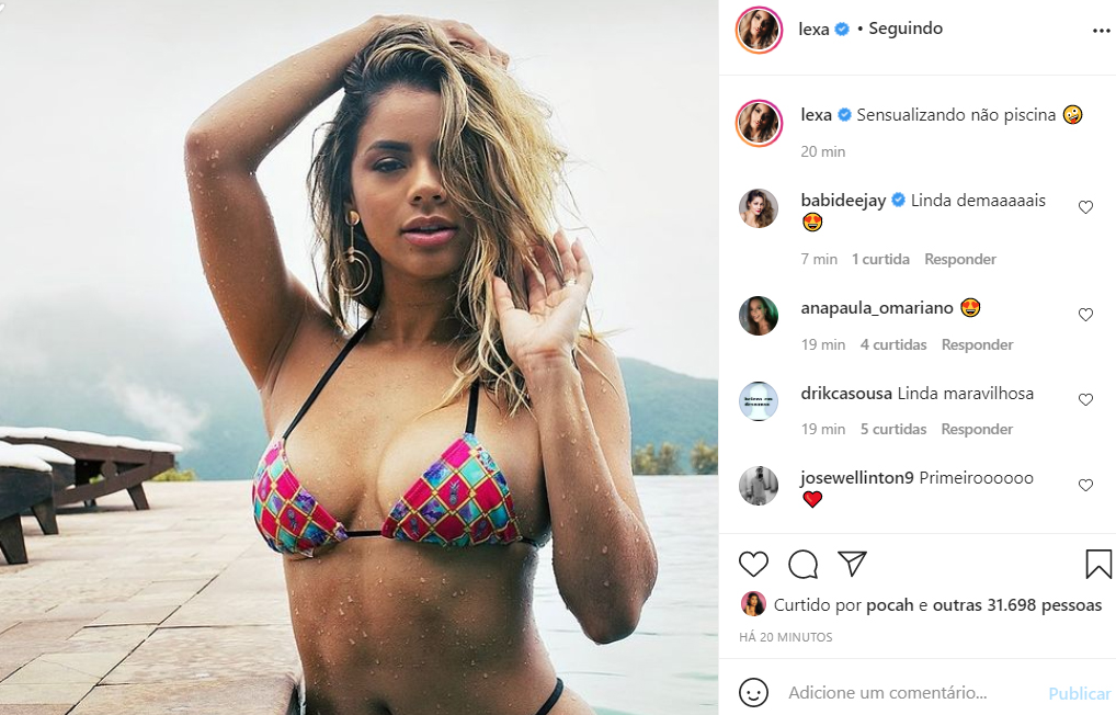 Lexa aparece de biquíni nas redes sociais - Crédito: Reprodução / Instagram