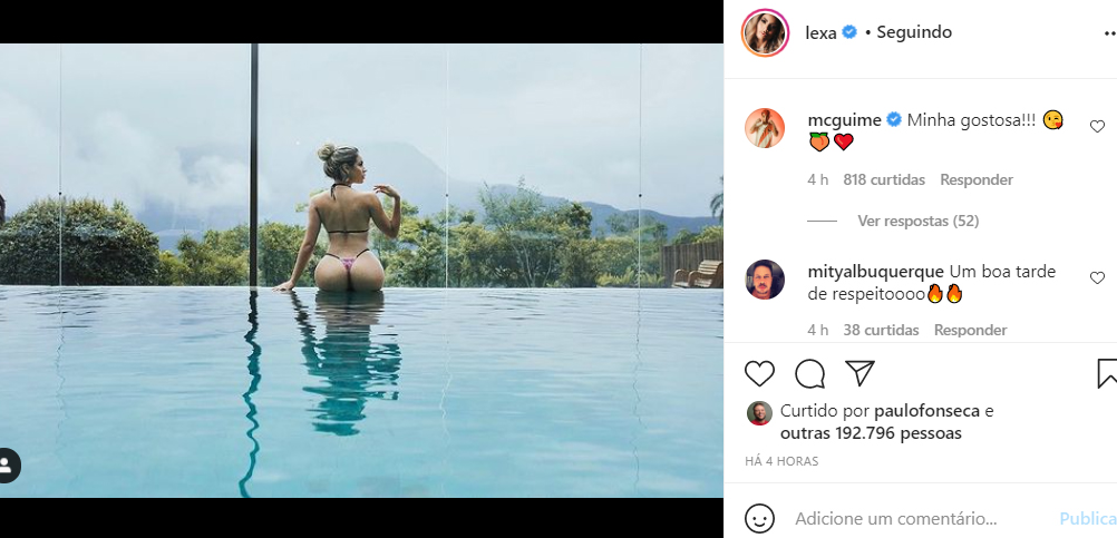 Lexa aparece de biquíni nas redes sociais - Crédito: Reprodução / Instagram