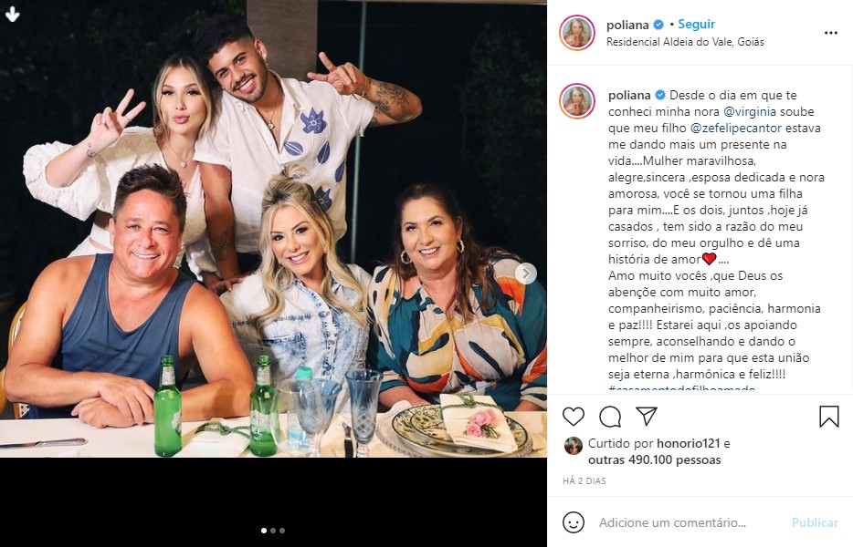 Família de Leonardo se reúne no casamento de Virginia Fonseca e Zé Felipe