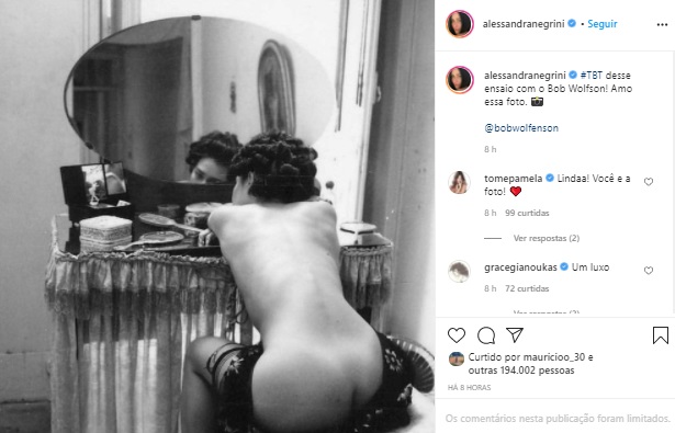 Alessandra Negrini tira toda a roupa em foto ousada